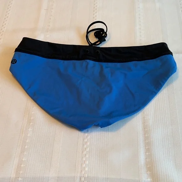 Lululemon athletica Tidal Flow Full Bottom Bikini Black Blue Sun-Ready Sz Small - Picture 5 of 11